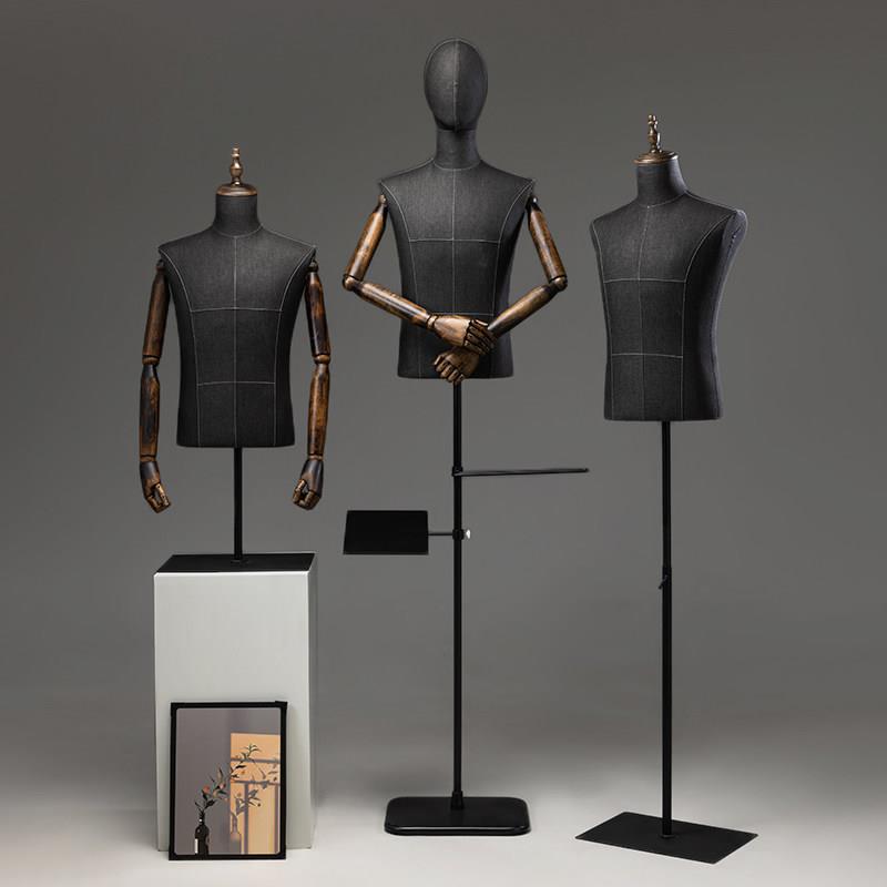 服装店男模特道具半身橱窗男士西装礼服假人体全身人台模特展示架