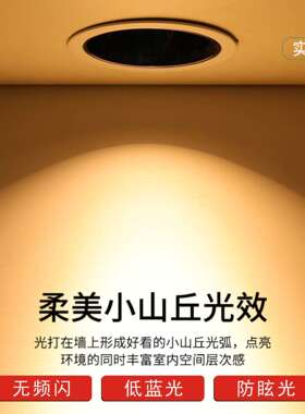 大功率led射灯嵌入式服装店铺酒店30W高亮50W商用工程COB防眩射灯