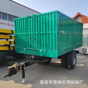 厂区物料运输车15吨单轴箱板拖车定制4*2.2*1.2米重型牵引拖车