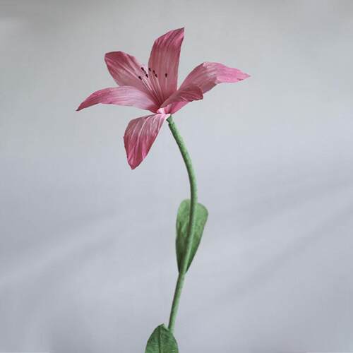 婚礼手工花成品纸艺百合花仿真花造景摆设婚庆道具大型纸艺花