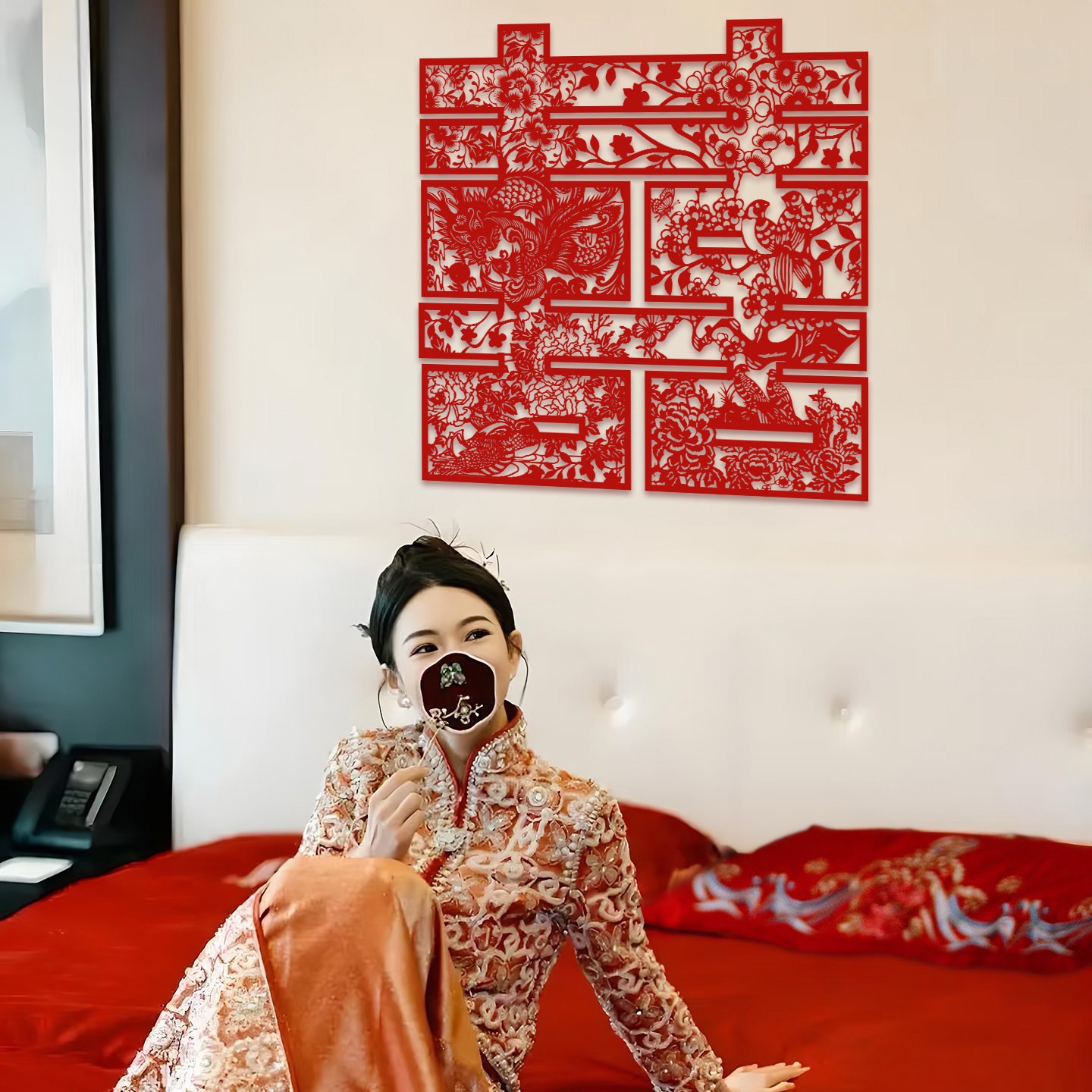 喜字贴结婚专用2026新款婚房背景墙剪纸喜字墙贴婚礼新房装饰贴纸