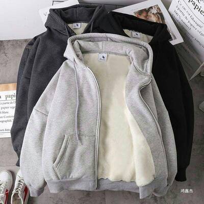 Men Heavyweight Zip Hooded Jacket Thermal Insulated Winter