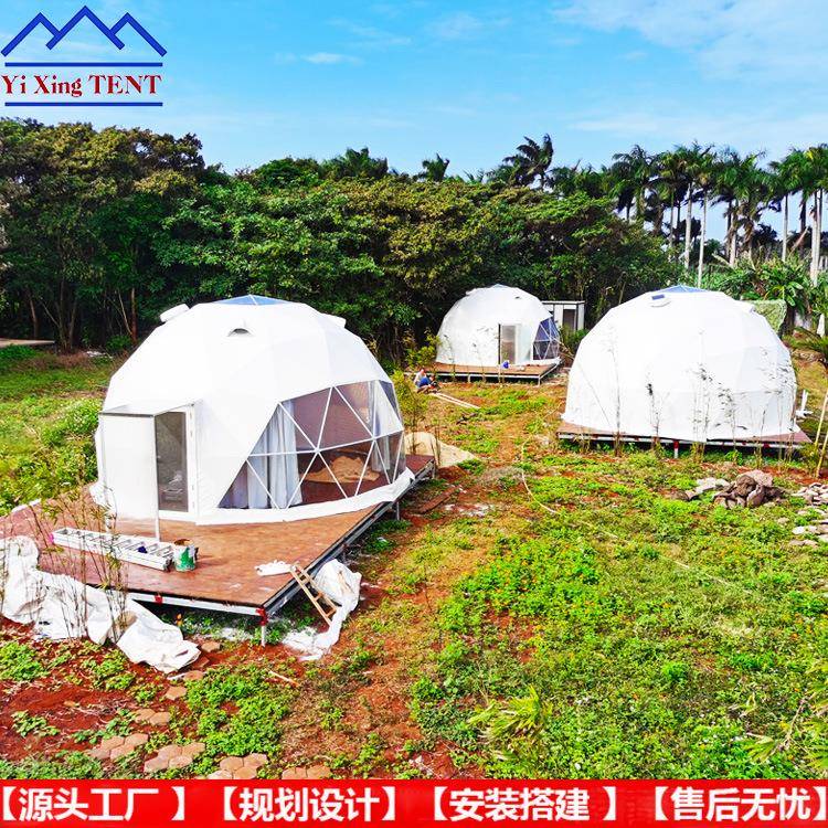 出口马来西亚露营酒店帐篷主题民宿球形帐篷厂家供应可出国安装