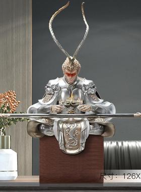 高档齐天奢大圣孙空件创意客厅摆工艺斗战胜佛轻办公室桌家居悟装