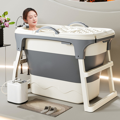 泡澡桶折叠大人家用超划算浴桶免安装成人全身塑料浴缸浴盆洗澡桶