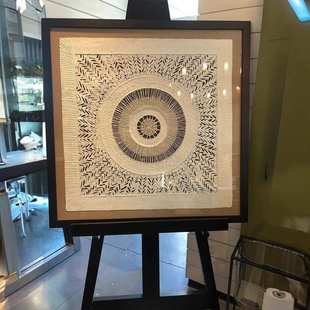 复古中古风装 酒店房间设计师 饰画高级感网红民宿挂画餐厅衍纸美式