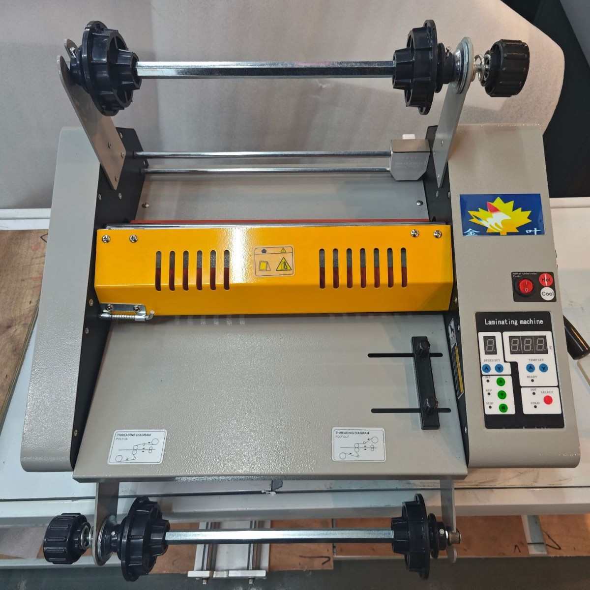 金叶380电动小型覆膜机双面冷裱A4/A3广告画册照片水晶标厂家