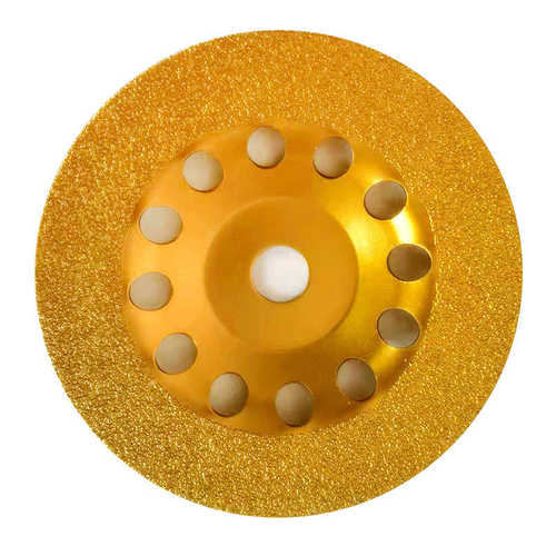 钎焊金刚石加厚碗磨片 大理石石材陶瓷打磨片角磨机磨盘 铸铁碗磨