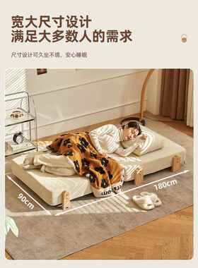 f懒人可沙c发可躺睡折叠沙发床榻榻米豆腐块人类狗窝单人LRSF2422