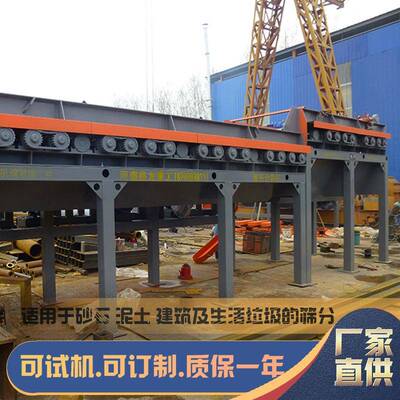 阶梯式泥石分离机厂家土石分离机滚轴筛钨矿泥石分离设备