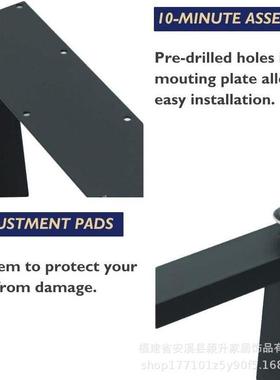 办公桌餐桌家件ABZ学习桌支撑金属腿三角配简约设桌计感具铁艺桌