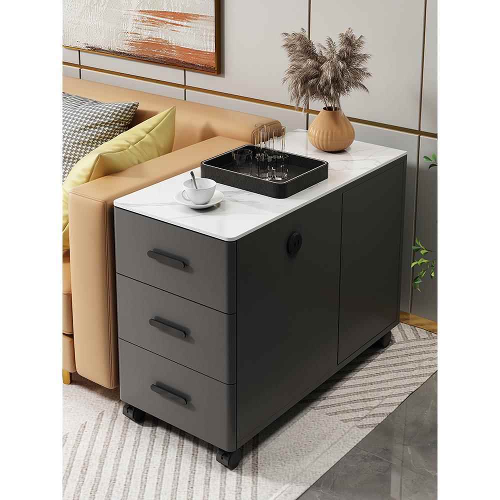 A6T沙发边柜侧边柜客厅家用小茶几玻璃轻奢简约现代小桌子可移动