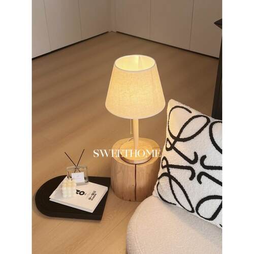 SweetHome *法式优雅 覆古中古木艺客厅新中式装饰卧室床头台灯