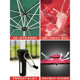 奶茶店咖啡厅户外遮阳伞桌椅组合室外庭院伞摆摊大太阳中柱伞沙滩