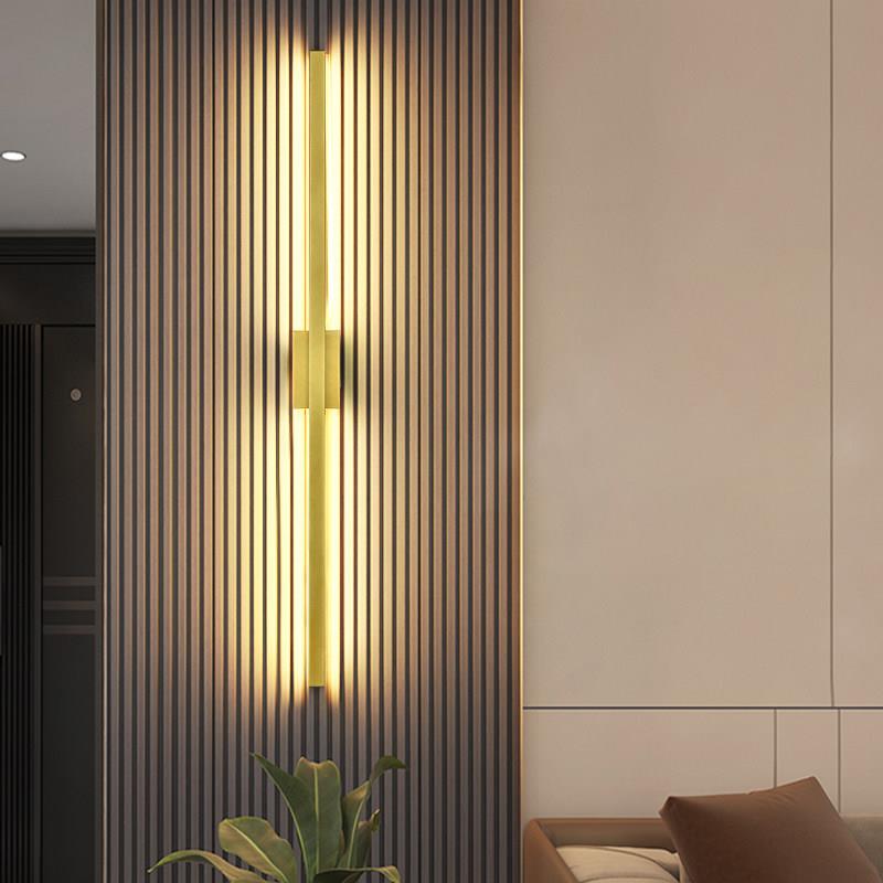 轻奢简约led格栅灯电视背景墙壁灯极简客厅卧室床头灯长条形壁灯