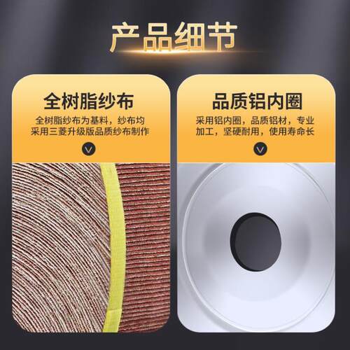 千页轮千叶轮抛光轮沙皮纸打磨轮卡盘页轮砂布轮300*50/40*32包邮