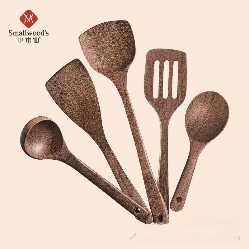 鸡翅木锅铲炒菜铲家用耐高温加长不烫手木铲子不粘锅专用铲勺套装