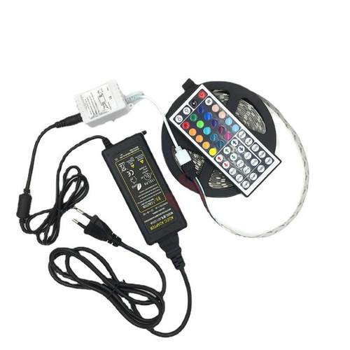 led5050灯带滴胶防水RGB2彩色跑马软灯条24键44键控制器套装