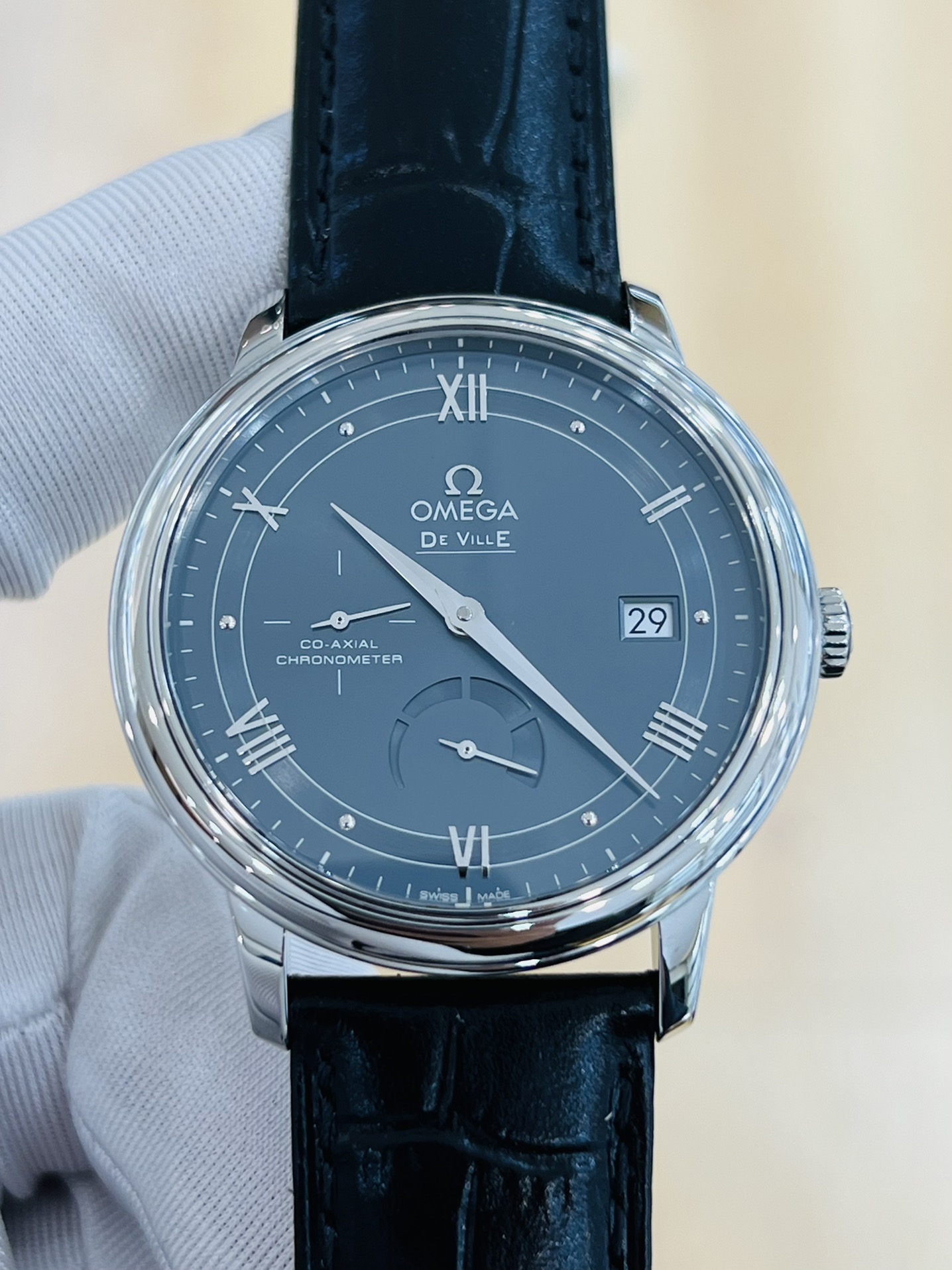 [9.8新]欧米茄碟飞手表男款动储自动机械腕表424.13.40.21.03.002