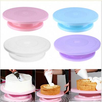 Cake Base Rotating Cake Stand Cupcake Swivel Plate Revolving