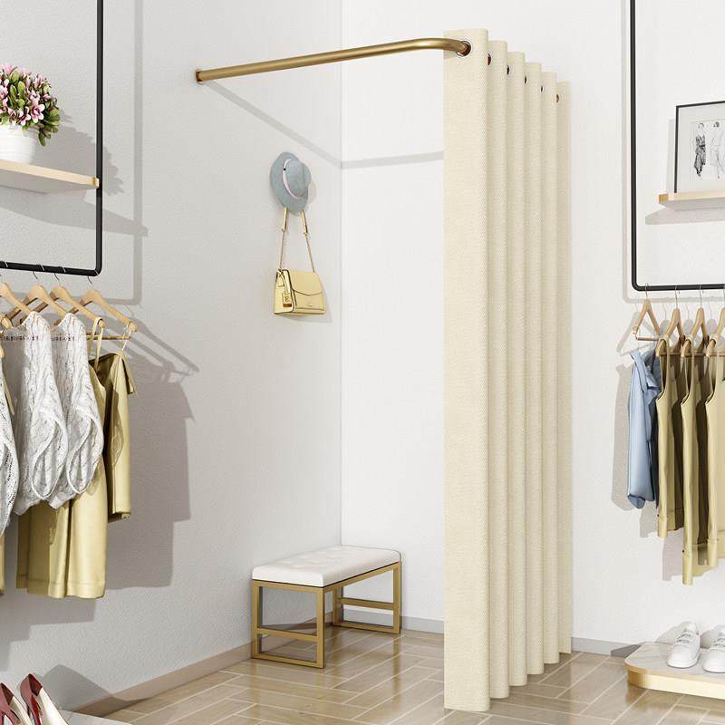 定制U型L型C型弧形试衣间门帘轨道杆子服装店更衣室架子挂杆墙角,商业/办公家具,服装展示架,淘宝优惠券,粉丝福利购,淘宝优惠卷