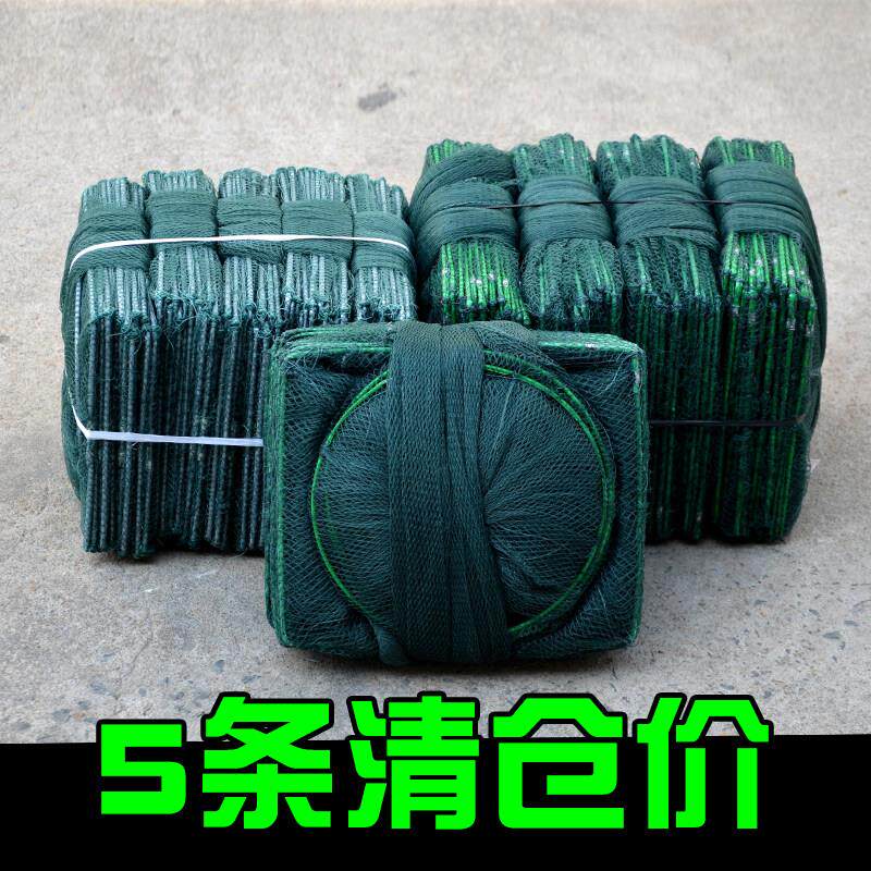 (5条)虾笼渔网虾网鱼笼折叠鱼网河虾网抓龙虾螃蟹黄鳝泥鳅网笼子