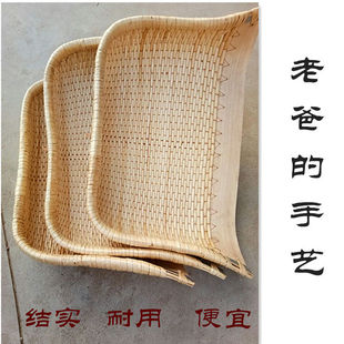 山西特色純手工柳條簸箕家用小簸箕農用大簸箕畚斗箕竹編文藝演出