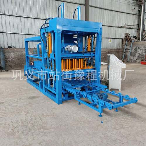 4-25全自动花砖成型机水泥空心制砖机非洲建房砖机brick machine