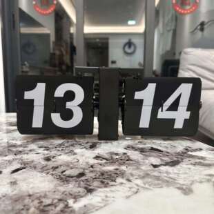 妙刻欧式复古机械自动翻页钟客厅大号挂钟简约桌面台钟座钟挂墙钟