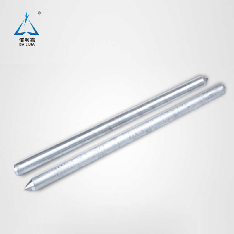 包钢接地现货桩防雷尖头接批发接地针棒锌接地镀锌棒地极接地厂家