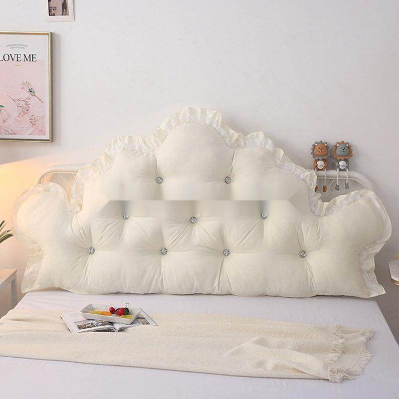 床头靠大垫靠背可田园公主床头拆靠洗磨毛床上双人长枕AL101854含