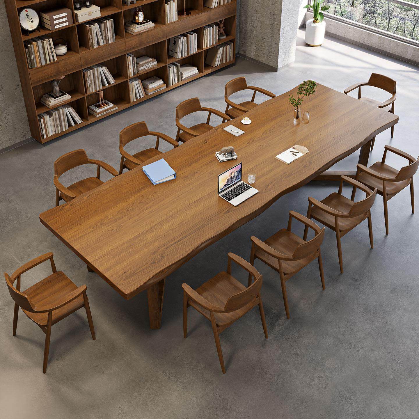 全实木办公会议桌大板长条书桌简约办公桌现代简约电脑桌,商业/办公家具,会议桌,淘宝优惠券,粉丝福利购,淘宝优惠卷