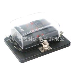 台湾新进SCI 6路汽车保险丝座R3-76带LED灯保险丝座 现货