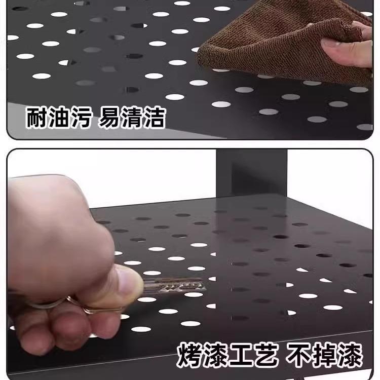 厨房置物架落地多层家用货架子免安装可折叠锅具烤箱微波炉收纳柜