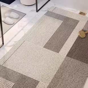 简约浴室丝圈地垫淋浴间沥水垫家用可裁剪方形耐磨耐蹭防滑脚垫