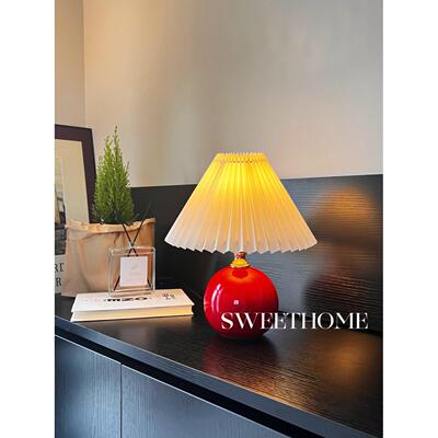 SweetHome *甜美覆古 卧室温馨田园法式装饰陶瓷氛围夜灯小台灯