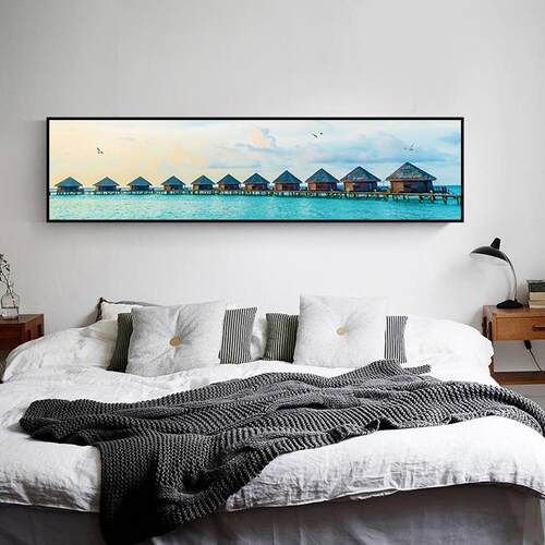 厂床头工装饰AXL-319画室客厅沙发背景墙壁画北欧卧床酒头挂画店