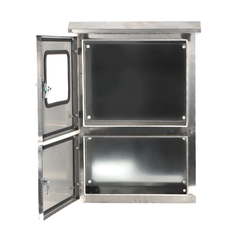 201不锈钢上下门光伏箱室外防雨防水电表箱