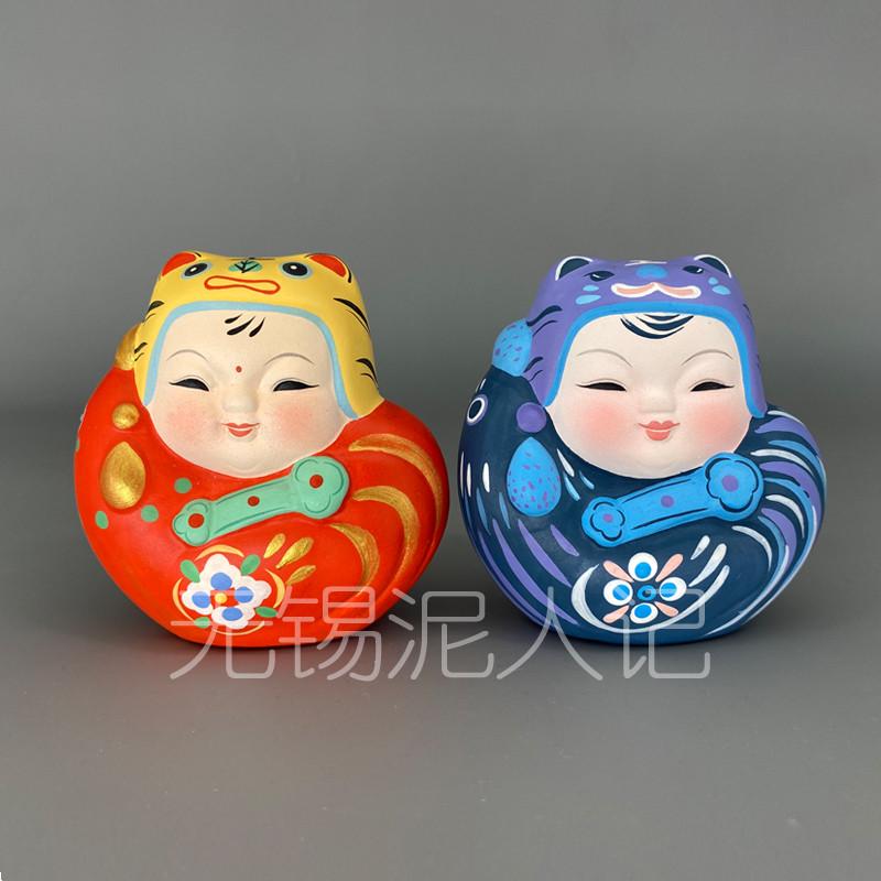 惠山泥人摆件吉祥如意纯手工精品泥塑鸡工艺品装饰品节日新年礼物