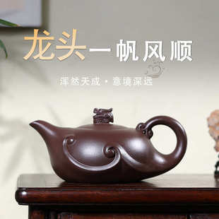 宜兴龙瀛壶厂家批发大容量泡茶壶原矿老紫泥茶具纯全手工紫砂壶