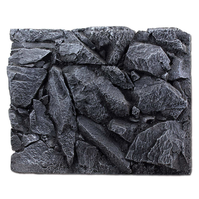 鱼缸3D立体背景板PU青龙石装饰板水族箱黄岩石造景背景墙 60*50缸