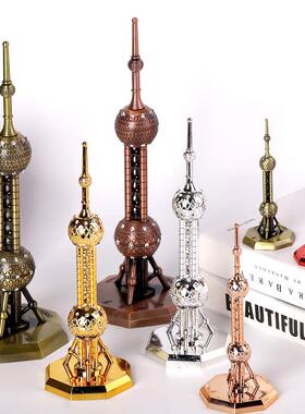 东方明珠塔模型摆件、上海特色旅游纪念品、外国人出国商务礼品