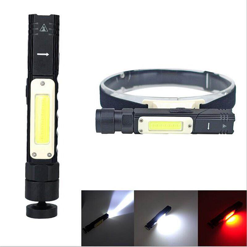 LED工作照明灯USB直充电带磁铁汽修维修灯可携式可转角手电筒头戴
