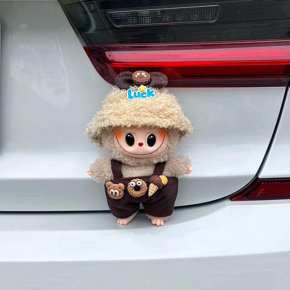 汽车尾部车尾拉布布装饰品挂件后备箱尾部汽车贴玩偶摆件车载饰品