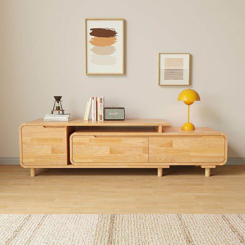 实木电视柜小户型现代简约家用落地柜茶几组合收纳柜一体储物北欧