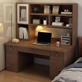 757书桌架体桌锁家用桌简约办公书桌椅卧室一学生带书带柜学习写