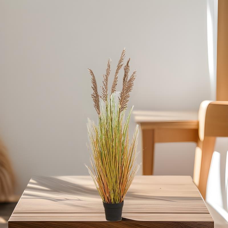 新仿真植物雪花芦苇盆景盆栽居家客厅装饰阳台落地花仿真绿植摆件