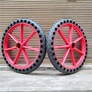 300-18寸加厚载重型手推车建筑工地斗车轮子防刺发泡橡胶实心轮胎