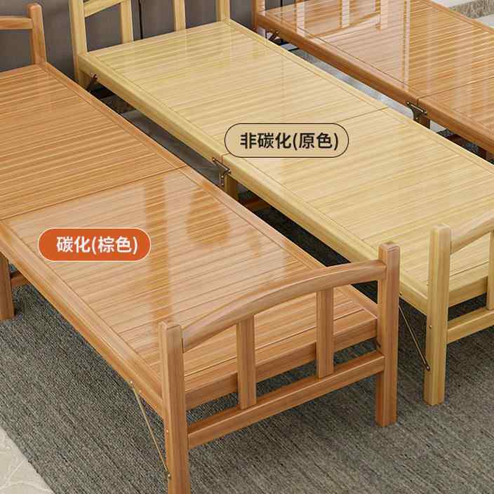 竹人床折叠床单人竹子双人简家成午985休凉床出租房硬板易用竹板