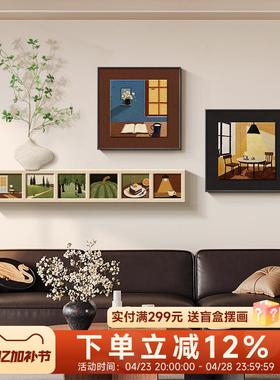 中风装客100310厅饰画古美拉德画沙发背景墙挂小众艺术包豪斯绿植
